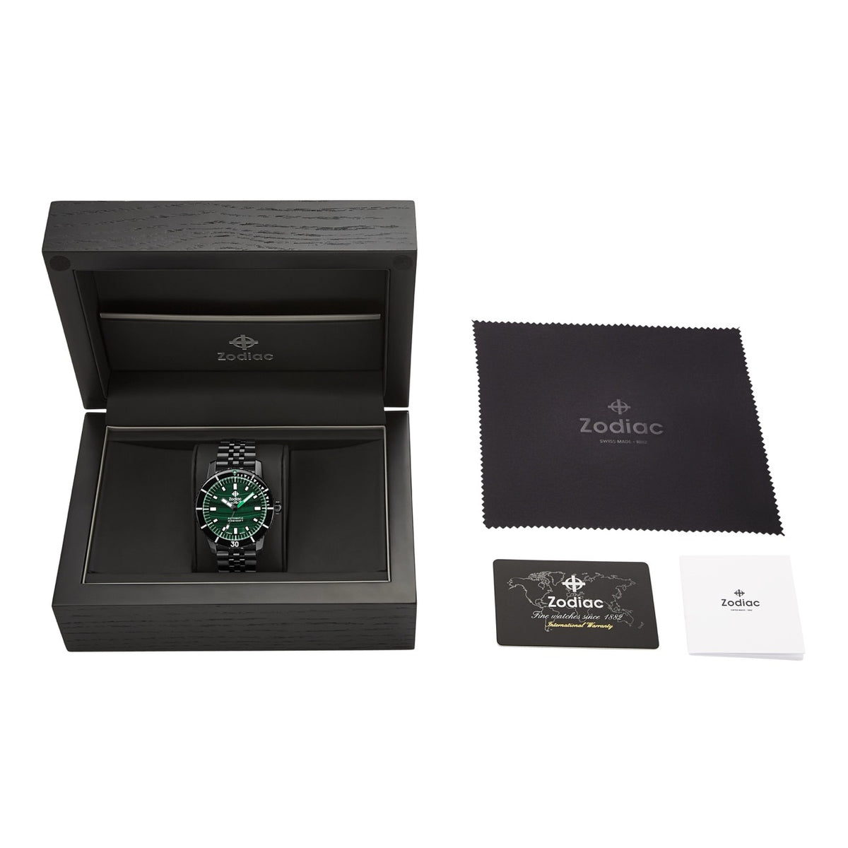 Zodiac Super Sea Wolf Compression Diver | Ref. ZO9314 | Green Malachite Stone Dial