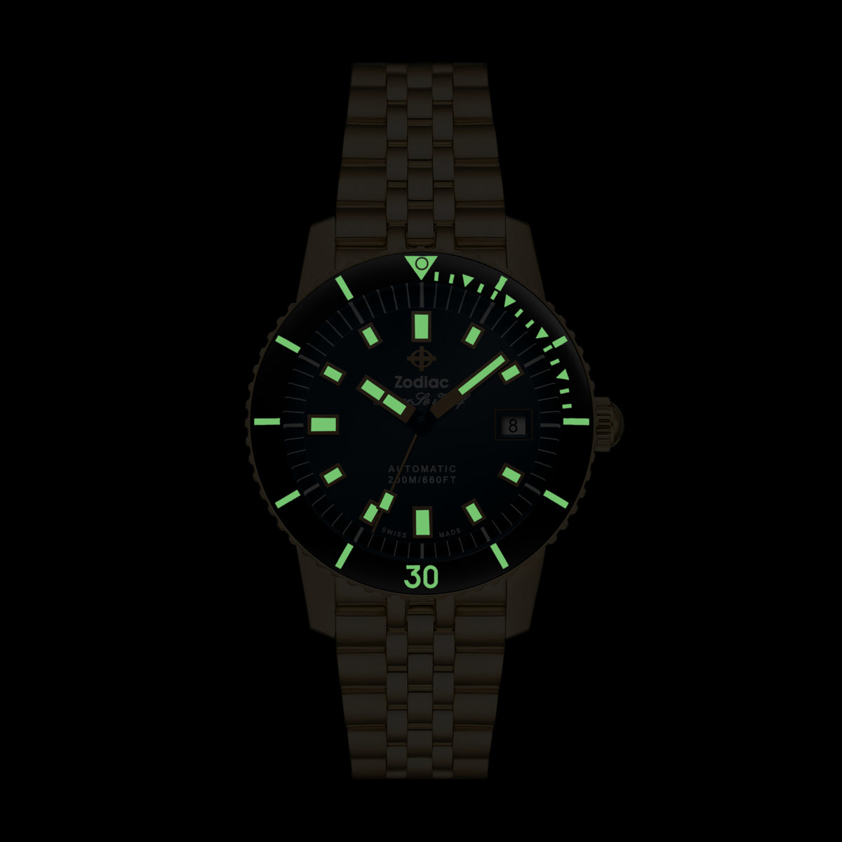 Zodiac Super Sea Wolf Compression Diver | Ref. ZO9308 | Gold Plated