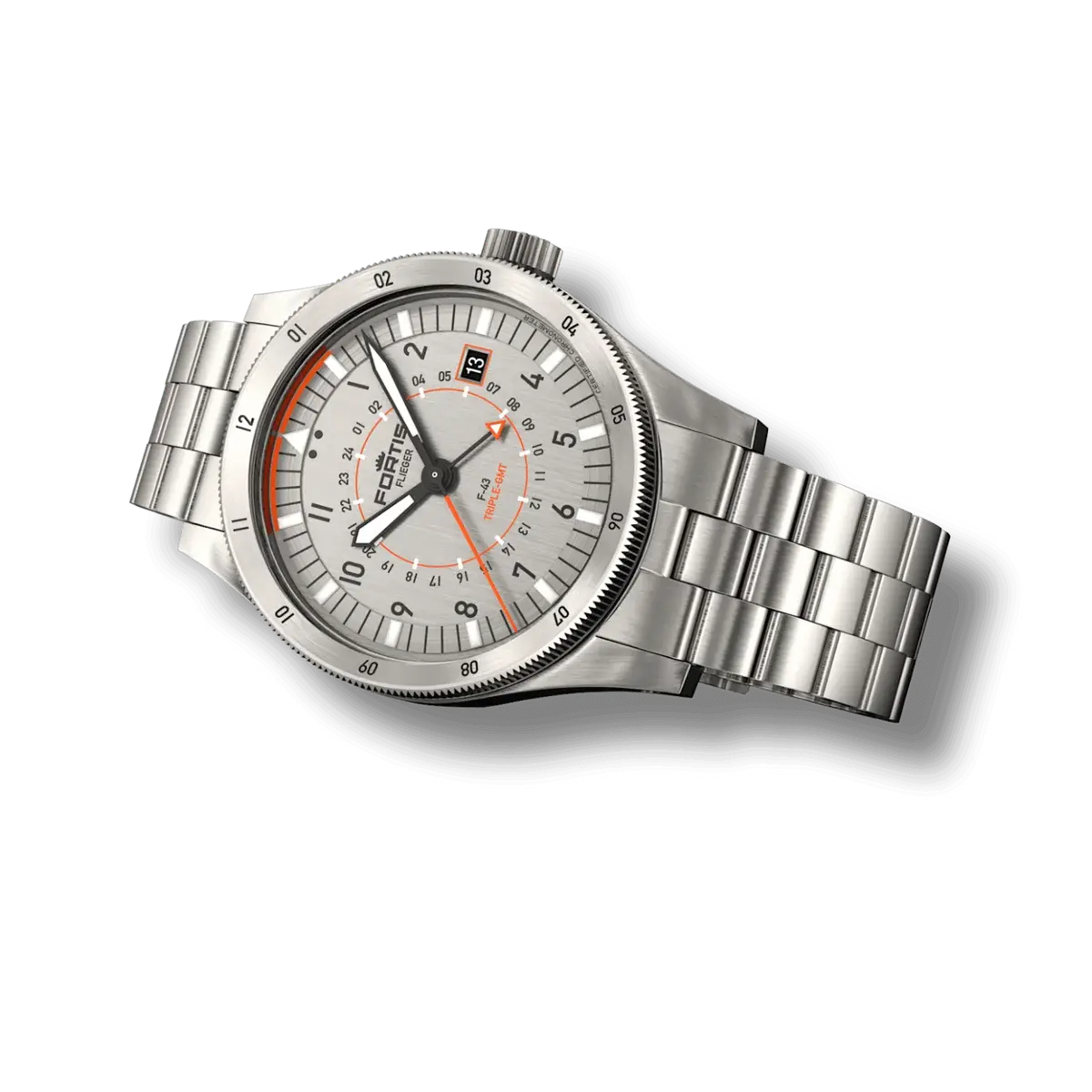 Fortis | Flieger F-43 Triple GMT "Titan Orange" | F4260002