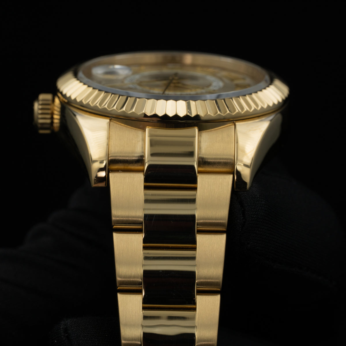 Rolex Sky-Dweller | 326938 | Yellow Gold | Sundust Dial w/ Roman Numerals | Box & Papers