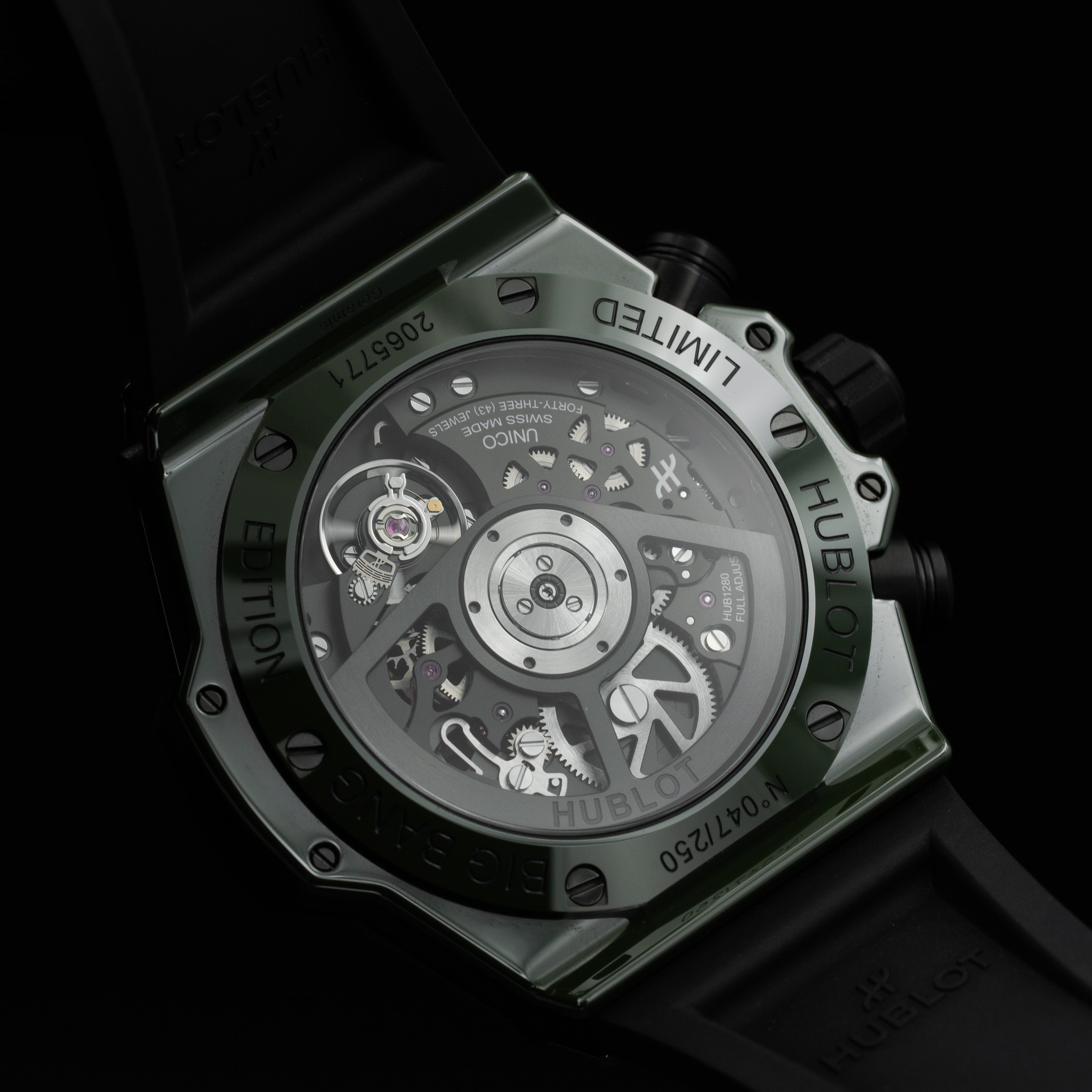 Hublot Big Bang Unico Green Ceramic | 441.GX.5210.RX | Box and