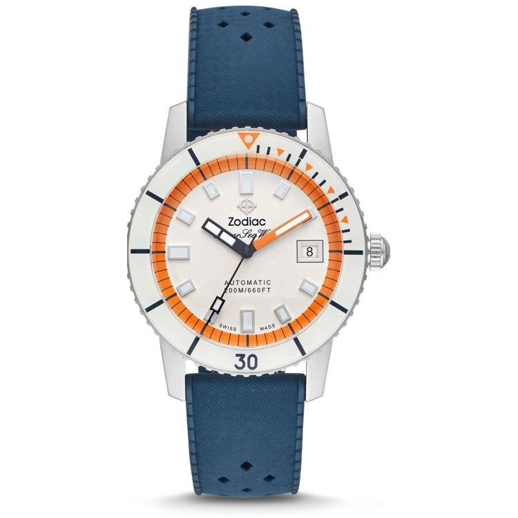 Zodiac Super Sea Wolf Compression Diver Automatic Blue Rubber Watch | ZO9270