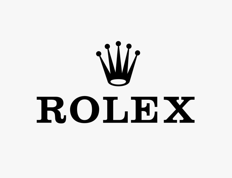 Rolex logo mounted on a white background.